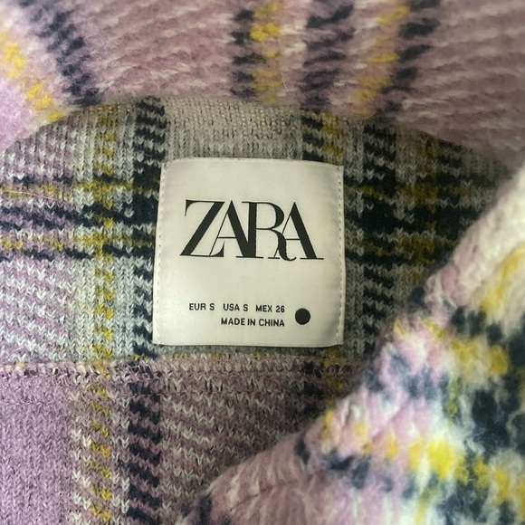 Zara Wool Blend Plaid Shirt Shacket - Picture 4 of 4